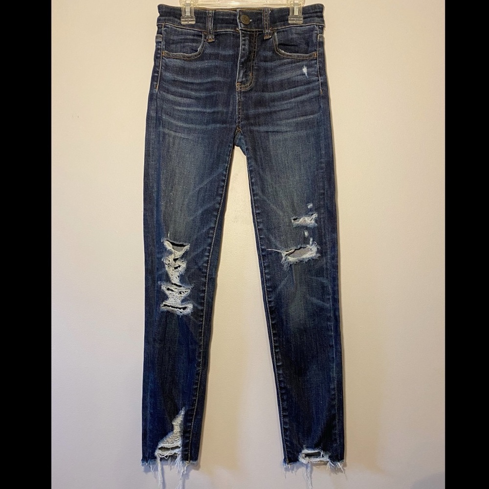 American Eagle Size 0R high-rise cropped jeggings